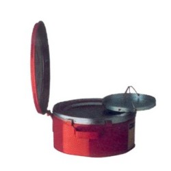 Steel bench continer for solvent soaking, 1 gallon, FM, UL, OHSA approved