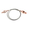 Antistatic flexible wire for bonding or grounding safety cabinets, with two alligator clips.