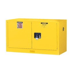 Armoire murale 17 gallons US (64 L) pour liquides inflammables, certifiée FM, NFPA et OSHA.