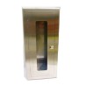 Semi-recessed built-in stainless steel cabinet for 10 lbs powder fire extinguishers. Great for food industry.