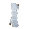 Polyflex fire hose, 1.5 in X 100 feet, with brass coupling.