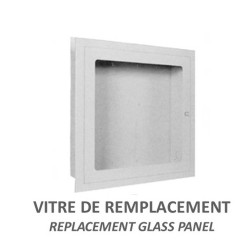 Replacement acrylic panel for recessed fire hose cabinet, 26 inches x 26 inches  