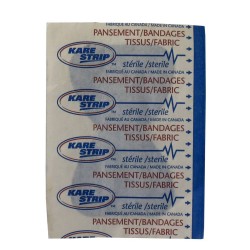 Blue fabric detectable bandages for fingertips, 4.4 x 7.5 cm (1 7/8 x 3 in), 50/box.