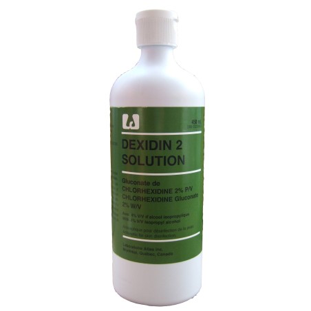 Solution antiseptique Dexidin 2, 450 ml.