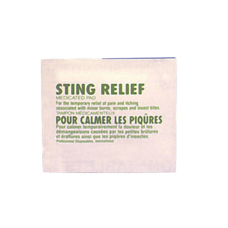 AfterBite pads for insect stings, 10/box.
