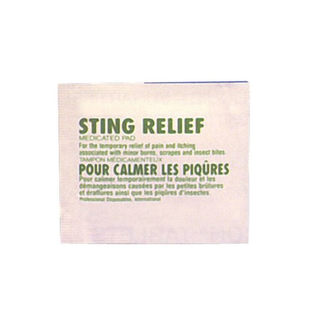 AfterBite pads for insect stings, 10/box.