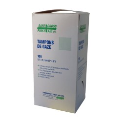 Tampons de gaze stériles, 2 x 2 po, 100/bte.