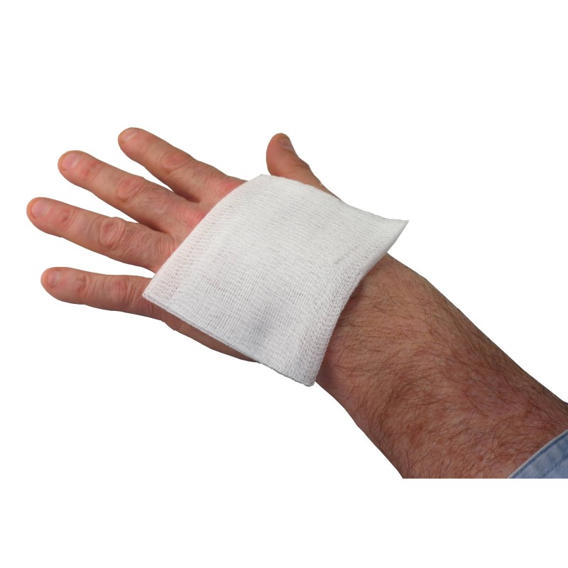 Non-sterile gauze pads, 4 x 4 in, 200/box.