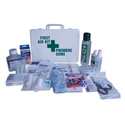 Trousse de premiers soins pour brûlures chimiques mineures, à 31 types d’articles.