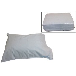 Taies d'oreiller jetables en papier absorbant et plastique, 25/pqt.