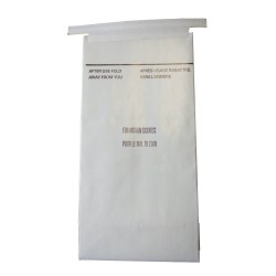 Sac d'émèse pour le vomi, en papier blanc, vendu à l'unité.