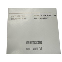 Emesis bag for sickness, white paper, sold individually.