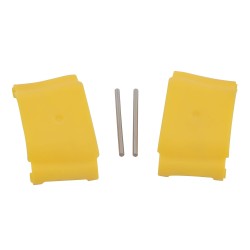 Couvercles jaunes en plastique pour têtes de douches oculaires Halo par Bradley.