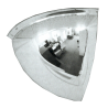 Miroir convexe en quart de dôme, en acrylique, pour vue à 90 degrés dans un coin.