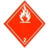 Gaz inflammable, classe 2, Étiquette autocollant 4 po X 4 po, rouleau de 500. Utiliser dans le cadre des procédures SIMDUT.
