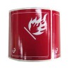 Flammable liquid label, class 3, 4 in X 4 in, rolls of 500. Use under WHMIS procedures.