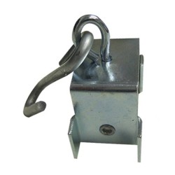 Roller for track of curtain, nylon castors with S hook, riveted castor to steel frame.