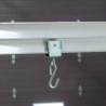 Roller for track of curtain, nylon castors with S hook, riveted castor to steel frame.