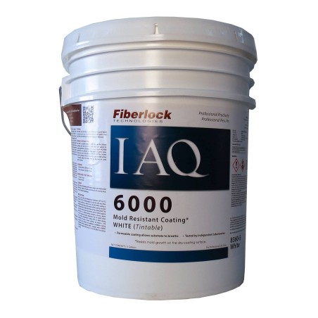 IAQ 6000™ mold resistant coating based on titanium dioxide & heavy-duty alcohol to prevent mold growth. 5 gal US containers.
