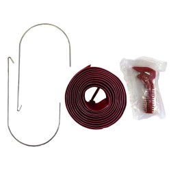 Set of 2 7'(2.1 m) long zipper to seal the entrance of containment area without limiting the flow. Set includes hooks & knife