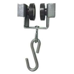 Roulettes rivetés en nylon avec un cadre en acier muni d'un crochet en S.