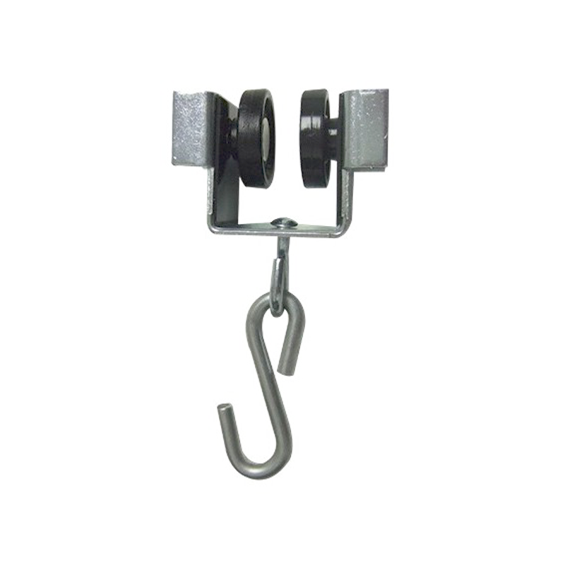 Roulettes rivetés en nylon avec un cadre en acier muni d'un crochet en S.