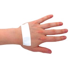 Waterproof white adhesive tape, 1 in x 15 ft.