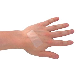 Transpore breathable hypoallergenic adhesive tape. Dimensions: 1-in. x 30-ft./2.5 cm x 9 m