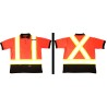 Polo  made of orange polyester, approved CSA Z96-09