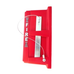 CATO™ red HDPE manual pull station cover with acrylic window, for flush-mounted pull stations.