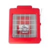 CATO™ red HDPE manual pull station cover with acrylic window, for flush-mounted pull stations.