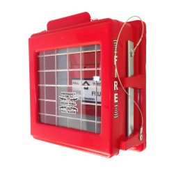 CATO™ red HDPE manual pull station cover with acrylic window, for flush-mounted pull stations.