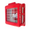 CATO™ red HDPE manual pull station cover with acrylic window, for flush-mounted pull stations.