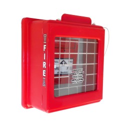 CATO™ red HDPE manual pull station cover with acrylic window, for flush-mounted pull stations.