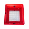 CATO™ red HDPE manual pull station cover with acrylic window, for flush-mounted pull stations.