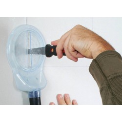 BitBuddie dust & slurry shroud for drills and saws of maximum diameter 8” (20 cm). Ideal for construction and renovation work.