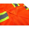 Fluorescent orange safety vest, CSA Z96 class 2, 100% polyester