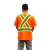 Orange traffic polyester t-shirt, CSA Z96-09, class 2 level 2
