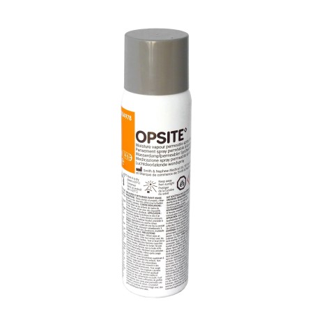Pansement transparent OpSite en aérosol, flacon 100 ml.