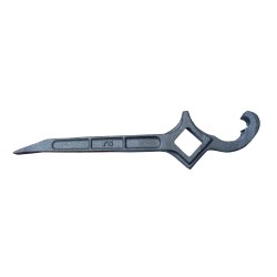 Combination spanner wrench key for fire hose and water valve, 1.5 to 3 inch