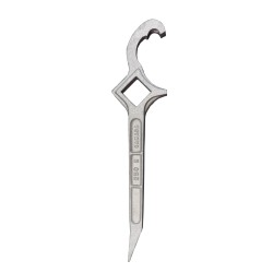 Combination spanner wrench key for fire hose and water valve, 1.5 to 3 inch