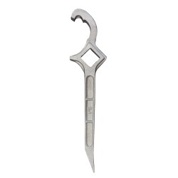 Combination spanner wrench key for fire hose and water valve, 1.5 to 3 inch