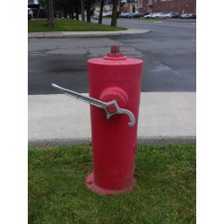 Combination spanner wrench key for fire hose and water valve, 1.5 to 3 inch