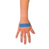 Elastic blue plastic detectable bandages, 2.2 x 7.5 cm (3/8 x 3 in), 100/box.