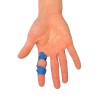 Blue fabric detectable bandages for knuckles, 3.8 x 7.5 cm (1.5 x 3 in), 50/box.