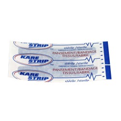 Blue fabric detectable bandages for knuckles, 3.8 x 7.5 cm (1.5 x 3 in), 50/box.