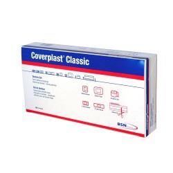 Pansements en tissu élastique, tailles assorties, 101/bte, avec boîte de rangement.