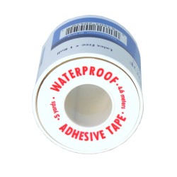 Waterproof white adhesive tape, 2 in x 15 ft.