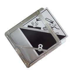 Porte placard aluminium, 10-3/4 po X 10-3/4 po.