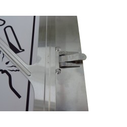 Aluminum holder with clip, 10-3/4 in X 10-3/4 in.